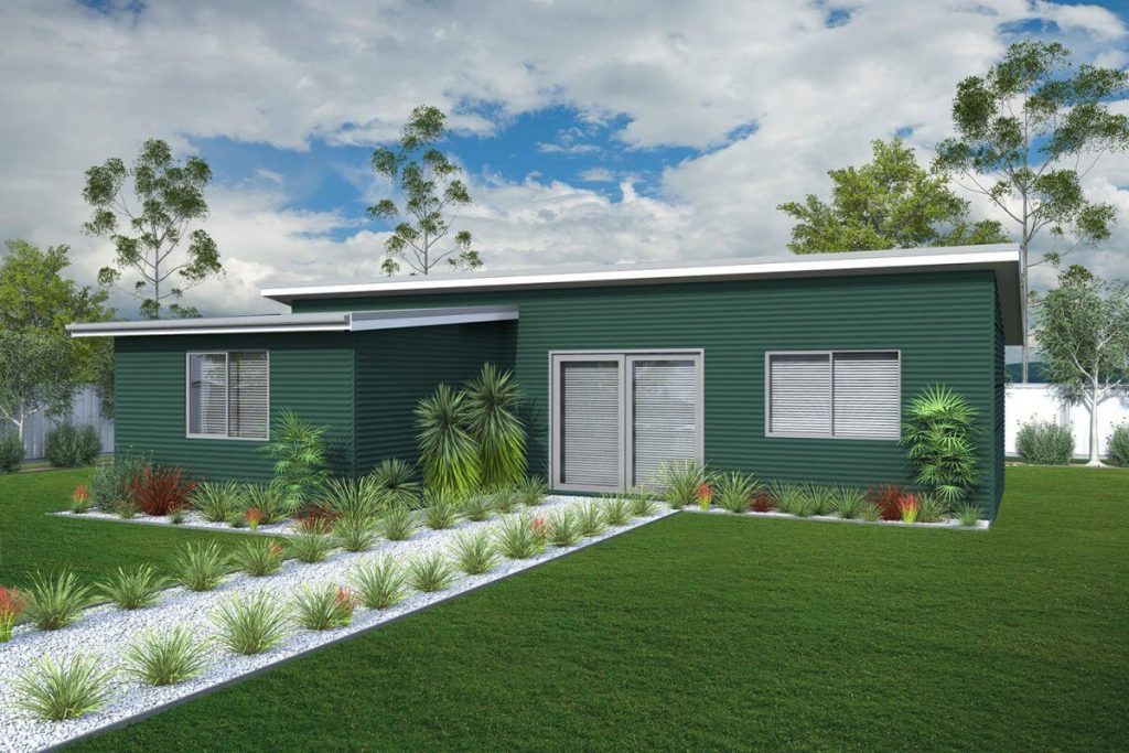 Green colorbond backyard shed