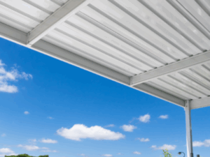 Colorbond white carport roof