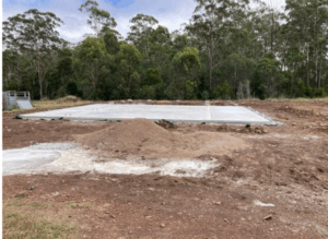 Large concrete slab to build shed on